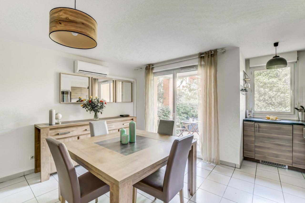 T2 Jardinet Avec Piscine, Parking Et Tennis Toulouse Luaran gambar