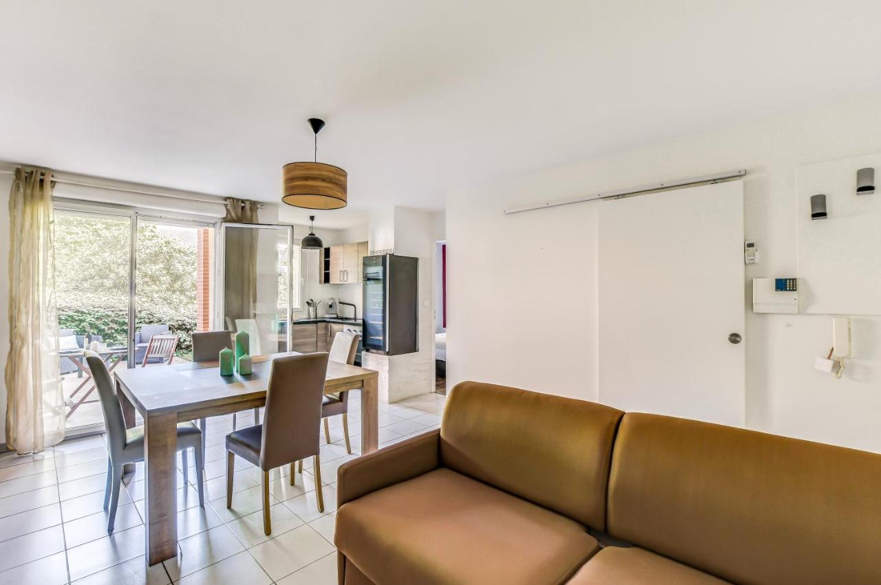 T2 Jardinet Avec Piscine, Parking Et Tennis Toulouse Luaran gambar